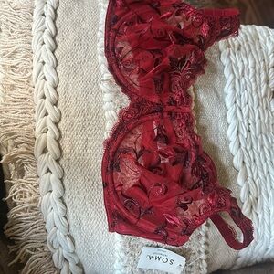 Soma Red Lace Underwire Bra